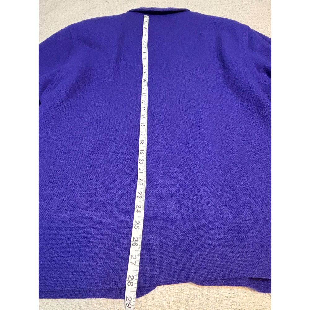 Vintage Pendleton Pure Virgin Wool Blazer Royal Blue Large - Picture 6 of 10